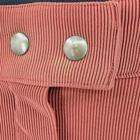 American Apparel Womens Size XS Riding Pant Henna Rust Ribbed High Waisted - Picture 6 of 10
